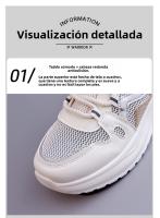 Zapatillas de cuero, nuevas zapatillas ligeras para correr, zapatos blancos de suela blanda - details 5