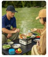 Suministros de acampada, estufa portátil de 2800W, caja de llama de alta potencia, horno, quemador de gas, picnic para acampar al aire libre - details 12
