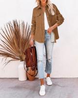 Otoño e Invierno Nueva Chaqueta Casual Ligera con Bolsillo de Diamante de Color Sólido para Mujer - details 22