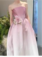 Vestido de noche, sensación de alta gama para mujer francesa sin tirantes, vestido de novia, lujo ligero, novia de nicho, fiesta de compromiso, súper hada - details 0