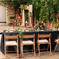 Mantel de satén verde, cubierta de mesa sólida para banquete de boda, restaurante, fiesta, comedor r - details 16
