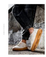 Xiaobai zapatos de hombre 2025 nueva superficie de cuero de verano deportes suela suave transpirable No. 1 zapatos de junta casual zapatos de cuero de los hombres. - details 12
