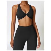 Sujetador deportivo con tirantes cruzados para mujer, sostén deportivo de realce, Top corto para Yoga, gimnasio, Fitness, transpirable - details 20