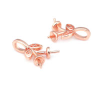 Perlas de latón de alta calidad con baño de oro de 18K, media perforación, para conectar dijes, tapas de perlas, accesorios para la fabricación de joyería DIY para mujeres - details 23