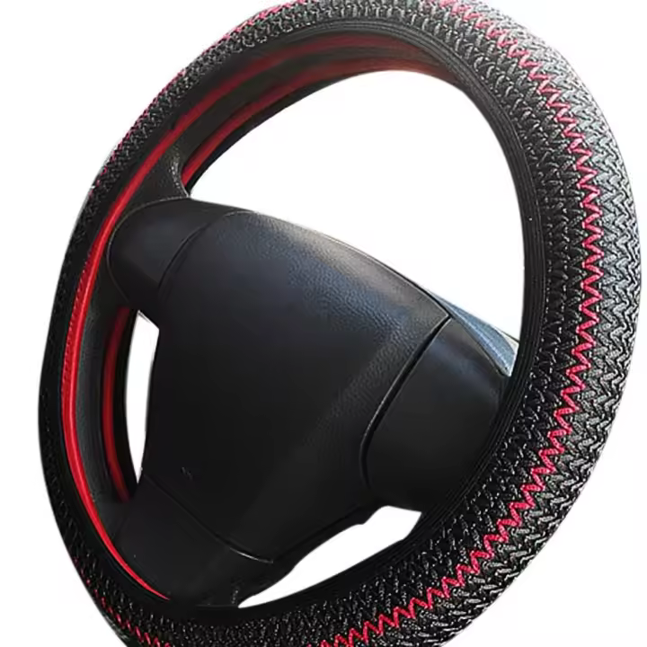Protector de cubierta de volante antideslizante transpirable para coche de seda de hielo de verano - 1