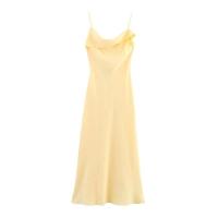 Vestido estilo vacaciones francés 2025 sin espalda, dulce temperamento, con tirantes, falda larga, ropa nueva de verano para mujer. - details 1