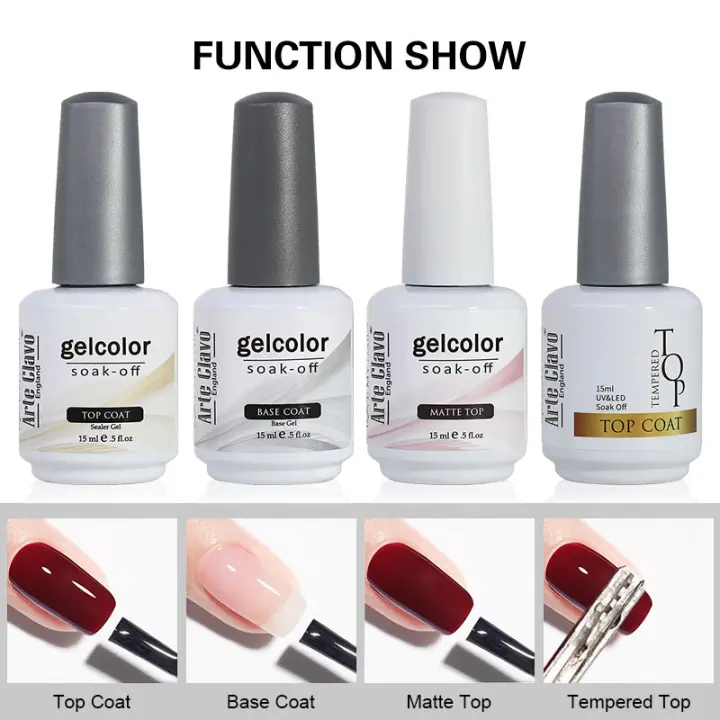 Arte Clavo-Gel UV semipermanente para manicura, esmalte de Gel translúcido, Serie de verano, 15ml, 4 piezas - 1