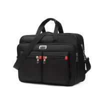 Bolso de hombro de gran capacidad para hombre, bolso multicapa impermeable y resistente al desgaste, maletín para computadora, para viajes de negocios diarios - details 2