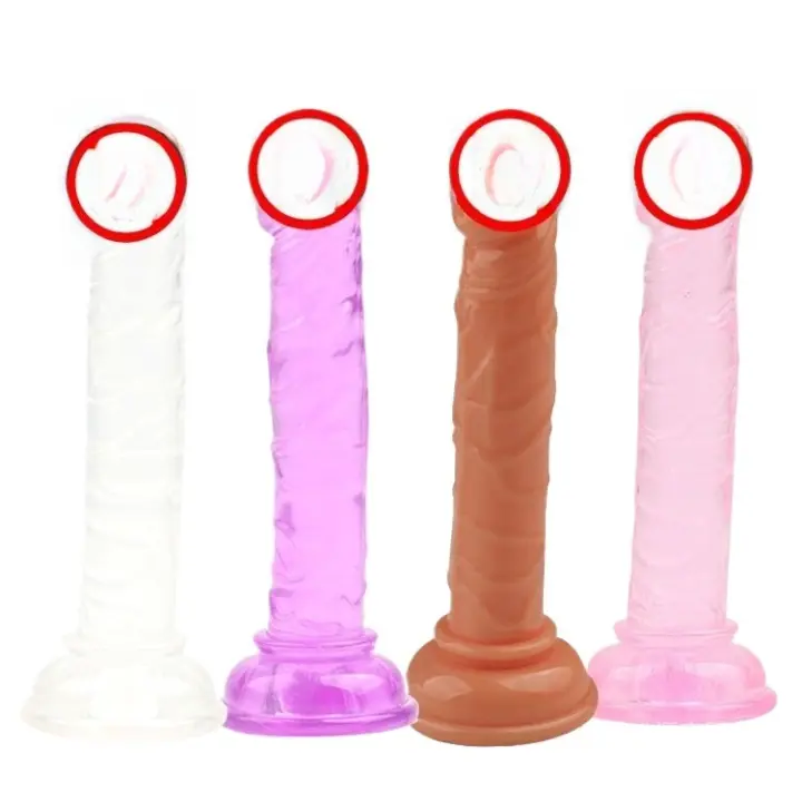 Ventosa posterior, tapón anal, pene de simulación, tamaño ultra mini, consolador femenino pequeño sin huevos, juguete sexual - 1