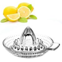 Exprimidor de limón transparente de vidrio duradero, exprimidor Manual de naranja, suministros de barra, herramienta de fruta - details 4