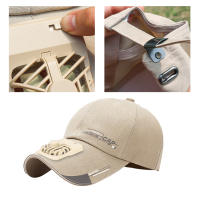 Gorra de Béisbol de Algodón Sólido Gorra de Verano Ajustable con Abanico - details 3