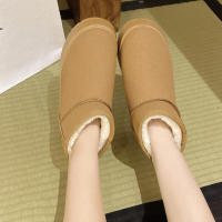 Zapatos informales cálidos de nieve de felpa corta para mujer, botas de gamuza con parte inferior plana, invierno, 2023 - details 4