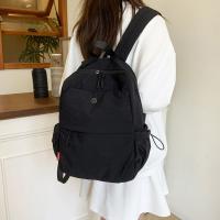 Mochila deportiva de nailon pequeña y sencilla, bolso de hombro de Color sólido de estilo coreano, bolso de mano, mochila Retro para niñas - details 25