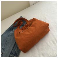 Bolsos de mano coreanos simples con cordón, bolso de compras ligero de gran capacidad, bolso de hombro informal con letras de diseñador para mujer - details 17