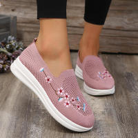 Zapatillas de deporte de malla transpirable para mujer, zapatos cómodos con flores, suaves y sólidos, a la moda, ligeros, 2022 - details 20