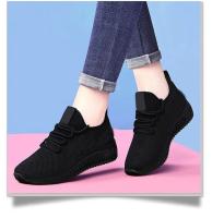 Zapatillas de deporte transpirables con punta redonda para mujer, zapatos informales y cómodos de suela gruesa, a la moda, para primavera y otoño - details 4