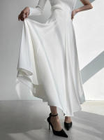 BGTEEVER-faldas elegantes y sueltas para mujer, faldas lisas de cintura alta, faldas Midi de gasa, moda de primavera y verano - details 18