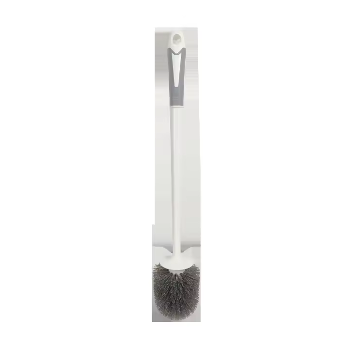 Kit de mango de TPR blanco respetuoso con el medio ambiente, inodoro de PP sostenible con cepillo de plástico desechable de limpieza profunda - 1