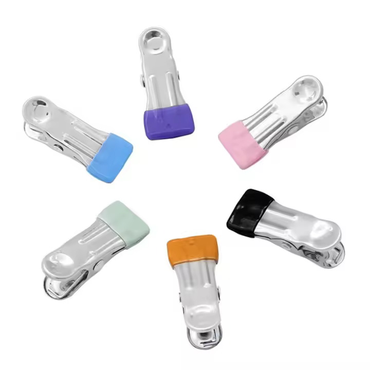 Abrazadera de sutura de Metal para artesanía de cuero, herramienta de fijación manual, 5 piezas - 1