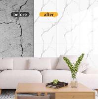 Pegatinas de Pared de Alfombra de Aluminio Autoadhesivas, a Prueba de Humedad, Patrón de Mármol para Cocina y Baño - details 0