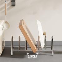 Estante de almacenamiento de tapa de olla de acero inoxidable, soporte para tabla de cortar a prueba de humedad, ahorro de espacio, estante Vertical para tabla de cortar - details 9