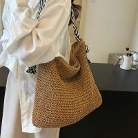Bolso tejido de cuerda de papel para mujer, vacaciones en la playa, bolso de hombro ajustable, moda de nicho - details 5