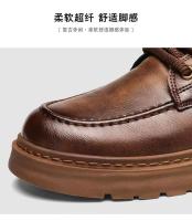 Nuevas botas cortas casuales, zapatos de herramientas negros retro americanos de alta gama para hombres - details 11