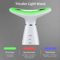 Dispositivo de belleza facial para el cuello, terapia de fotones LED de 3 colores para apretar y reducir la papada, elimina las arrugas, herramientas para el cuidado de la piel - details 0
