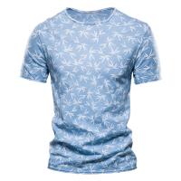 Novedad de verano, camiseta estampada, camisa de fondo para hombre con cuello redondo a la moda, top informal para hombre - details 9