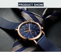Reloj deportivo de acero inoxidable para hombre de lujo premium, 44,5 mm, multifuncional, moda, oro, negro, negocios, 3 bar, resistente al agua, reloj de pulsera de cuarzo para hombre - details 18