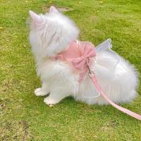 Accesorios para mascotas, arnés para gato de Estilo Princesa, correa transpirable ajustable, correa para el pecho para mascotas, nailon con lazo, chaleco para gato, sesión de fotos - details 7