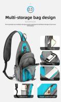 Bolso de hombro deportivo informal para hombre y mujer, bolsa de pecho multifuncional impermeable, correa ajustable, riñonera cruzada duradera - details 6