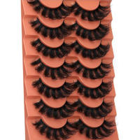 Pestañas artificiales cosméticas, pestañas cómodas, fáciles de usar, maquillaje de viaje para fiesta diaria, 7 pares - details 6