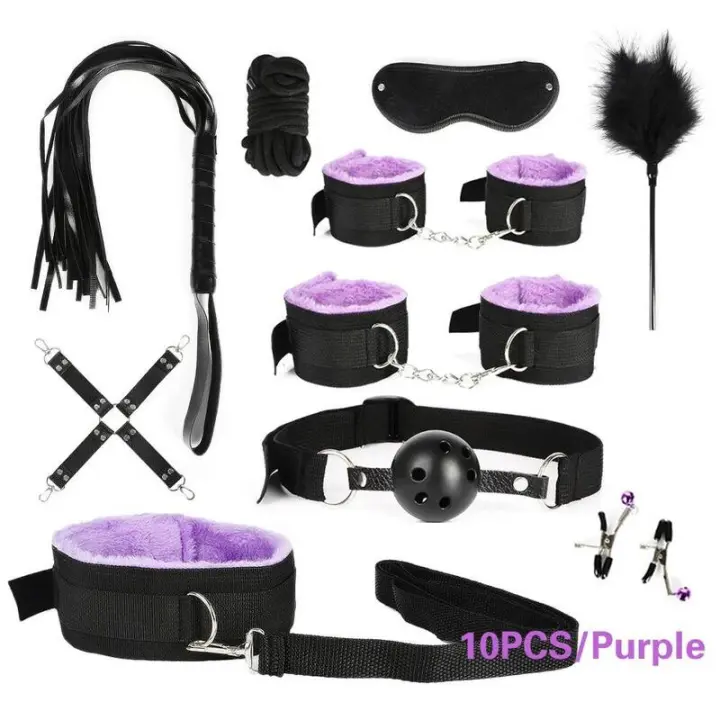 Leten Sextoy Bdsm Kit Set Vibrador Esposas Cuello Juguete Sexual Adulto Pareja Látigo Anal Buttplug para Hombres Juego Sexual Íntimo Bondage - 1