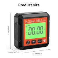 Inclinómetro de Nivel Electrónico Digital, buscador de ángulo Digital, transportador para carpintería con retroiluminación magnética, 4x90 ° - details 28