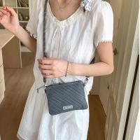 Bolso de malla de nailon de estilo coreano a la moda, bolso de doble capa, bolso para teléfono móvil, cartera de Color sólido, bolso cruzado de nailon para mujer - details 11
