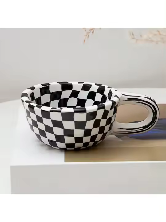 1 Pieza De Tazas De Cerámica Tazas De Café Pellizcadas A Mano Taza De Té De Leche De Flores Irregulares Ins Estilo Coreano Taza De Desayuno De Avena Utensilios De Cocina - 1