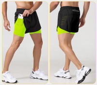 Pantalones Deportivos de Dos en Uno para Hombres Secado Rápido, Bolsillos, Comodidad en Verano - details 2