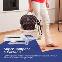Silla Infantil Conversible de Trona Portátil, Ajustable, Evolutiva, Cierre Compacto y Bandeja Extraíble Perritos Negro - details 9