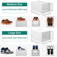 Organizador de Zapatos de Plástico Transparente con Puerta 12 Set, Plegable y Apilable, Tamaño 35,7 x 27,6 x 20,8cm Negro - details 19