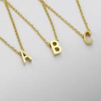 Collar con inicial de acero inoxidable para mujer, Gargantilla con letras cortadas de Color dorado, con un solo nombre, colgante, regalo de joyería, envío directo - details 14