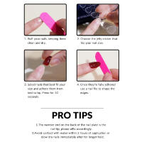 24PCS Uñas Postizas Estilo Europeo Y Americano Con Perlas Y Mariposa Para Uso Extenso En El Día DIY Kit De Manicura - details 4
