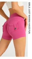 ZHUMU GYM Pantalones Cortos de Yoga de Cintura Alta Secado Rápido, Transpirables, Adecuados para Workout en Gimnasio, Ciclismo, Deportes al Aire Libre - details 7
