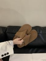 Diseño de nicho, medias zapatillas, zapatos de mujer, punta de moda, zapatillas frescas romanas de fondo plano para vacaciones - details 13