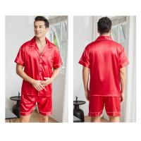 Traje de casa con solapa para hombre en verano, pijama delgado, ropa de casa holgada para hombre y talla grande - details 35