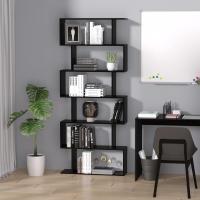 Estantería para Libros Moderna Librería con 6 Estantes para Comedor Salón Estudio 80x23x192 cm Negro - details 1