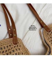 Bolso H7 de gran capacidad para mujer, nuevo bolso de playa para vacaciones en la playa, bolso de mano tejido de paja para ir al trabajo - details 3