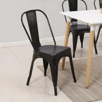 EGOONM-Sillas de Metal para comedor, muebles de exterior apilables de estilo Industrial para restaurante, boda, terraza, 4 Uds. - details 1
