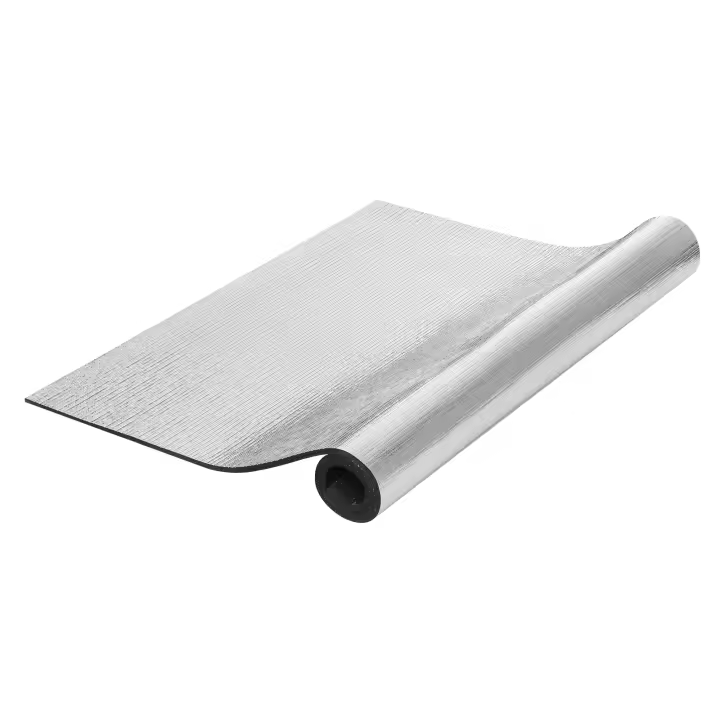 SucceBuy Rollo de aislamiento reflectante, barrera radiante con núcleo de espuma XPE, 10,3 mm, 40 pulgadas x 5 pies, escudo reflectante de calor con núcleo de espuma de papel de aluminio, rollo de aislamiento térmico para ventana de puerta de garaje, tech - 1