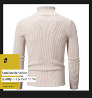 Suéter informal para hombre y mujer, jersey básico elástico de cuello alto, ajustado, cómodo, de punto, para primavera y otoño - details 3